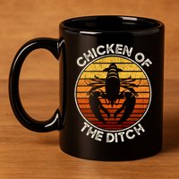 Chicken Of The Ditch Crawfish Boil Party Funny Cajun Lobster 11oz C Handle Ceramic Mug