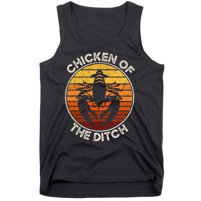 Chicken Of The Ditch Crawfish Boil Party Funny Cajun Lobster Tank Top