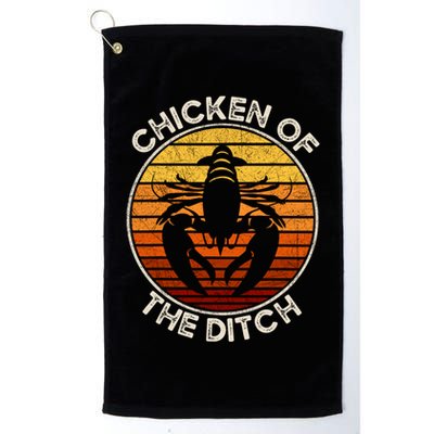 Chicken Of The Ditch Crawfish Boil Party Funny Cajun Lobster Golf Towel
