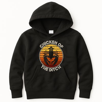 Chicken Of The Ditch Crawfish Boil Party Funny Cajun Lobster Kids Hoodie