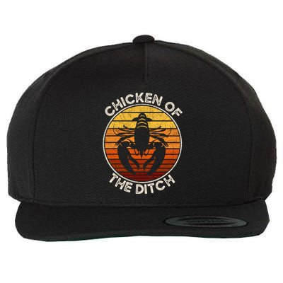 Chicken Of The Ditch Crawfish Boil Party Funny Cajun Lobster Wool Snapback Cap