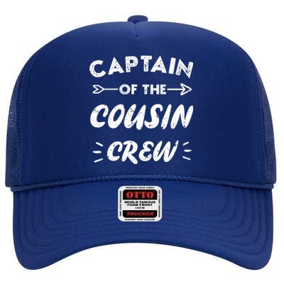 Captain Of The Cousin Crew Leader Of The Cousin Crew Gift High Crown Mesh Back Trucker Hat