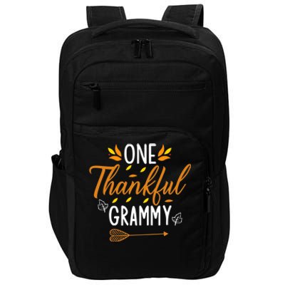 Cute One Thankful Grammy Turkey Thanksgiving Family Impact Tech Backpack