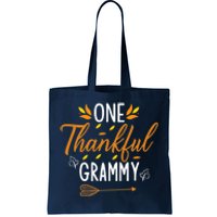 Cute One Thankful Grammy Turkey Thanksgiving Family Tote Bag