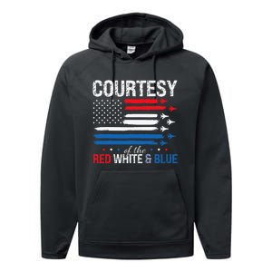 Courtesy Of The Usa Red White And Blue 4th Of July Performance Fleece Hoodie