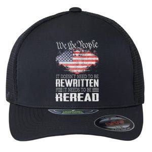 Constitution Of The Usa Needs To Be Reread Flexfit Unipanel Trucker Cap