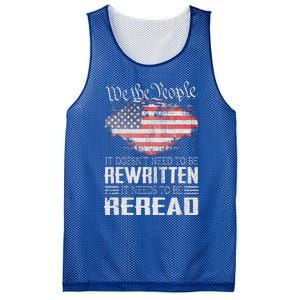 Constitution Of The Usa Needs To Be Reread Mesh Reversible Basketball Jersey Tank