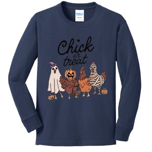 Chick Or Treat Kids Long Sleeve Shirt