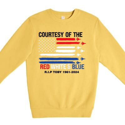 Courtesy Of The Red White And Blue Rip Toby Premium Crewneck Sweatshirt