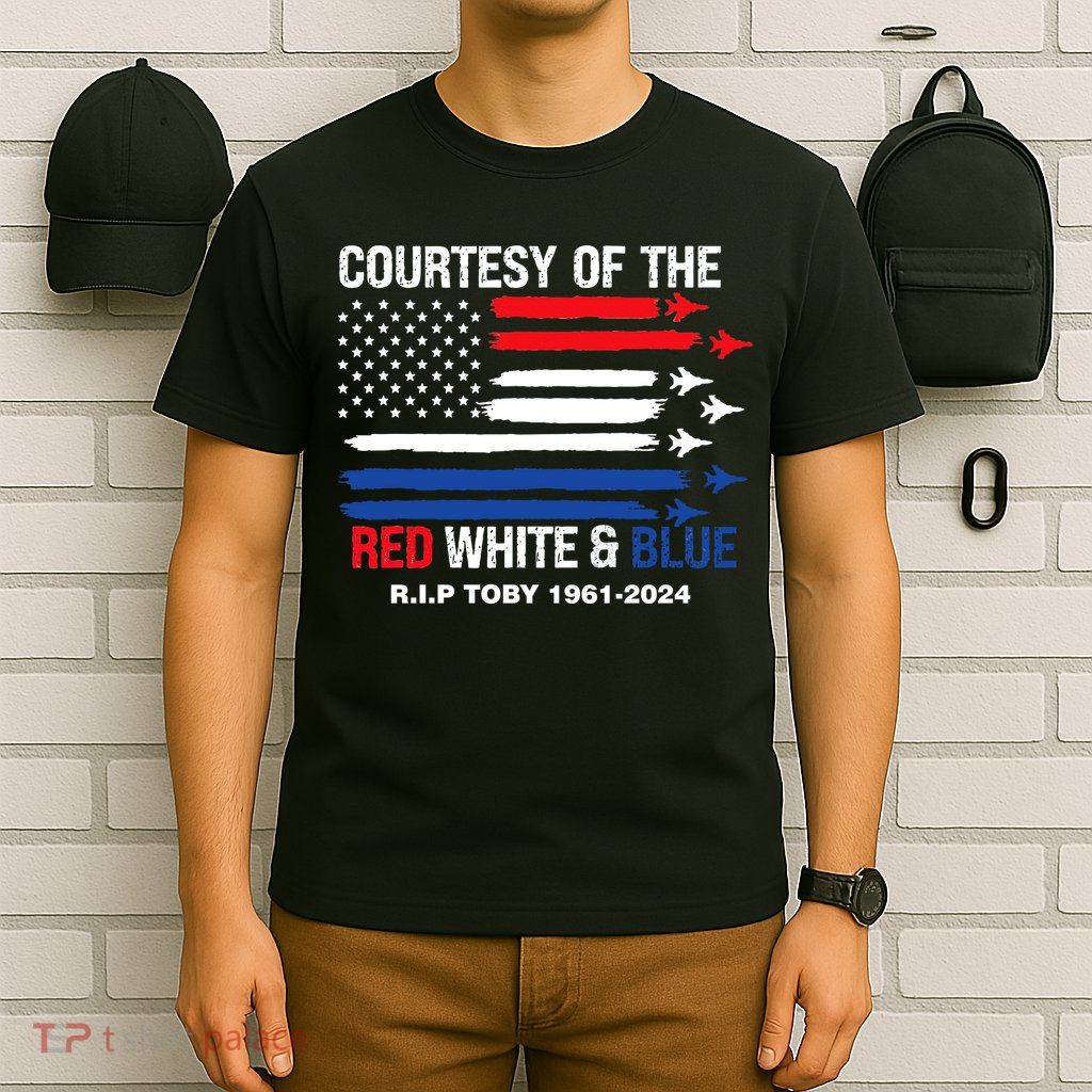 Courtesy Of The Red White And Blue Rip Toby T-Shirt