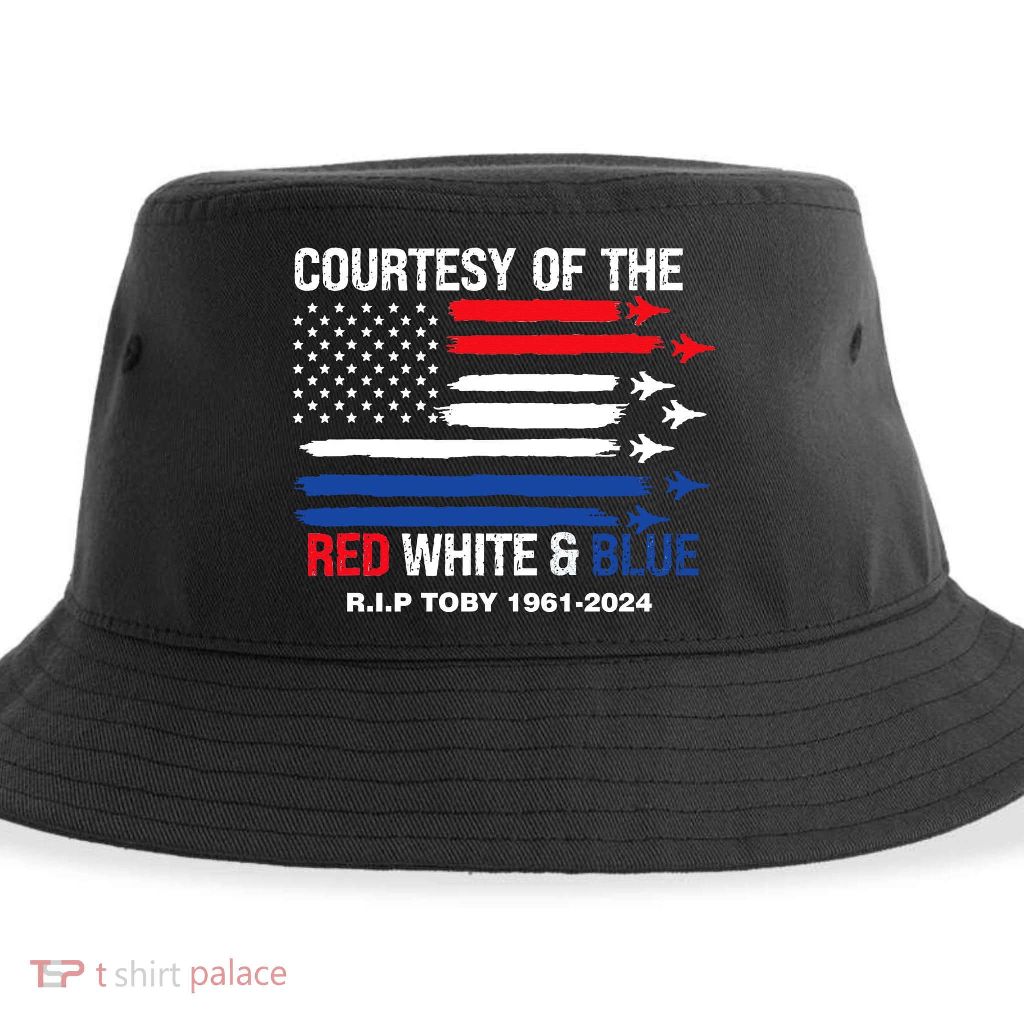 Courtesy Of The Red White And Blue Rip Toby Sustainable Bucket Hat