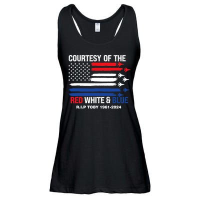 Courtesy Of The Red White And Blue Rip Toby Ladies Essential Flowy Tank