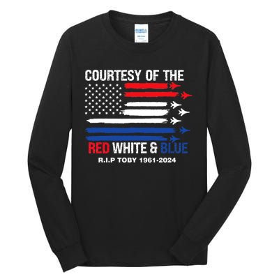 Courtesy Of The Red White And Blue Rip Toby Tall Long Sleeve T-Shirt