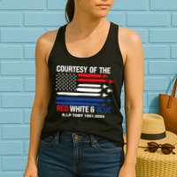 Courtesy Of The Red White And Blue Rip Toby Womens Tank Top
