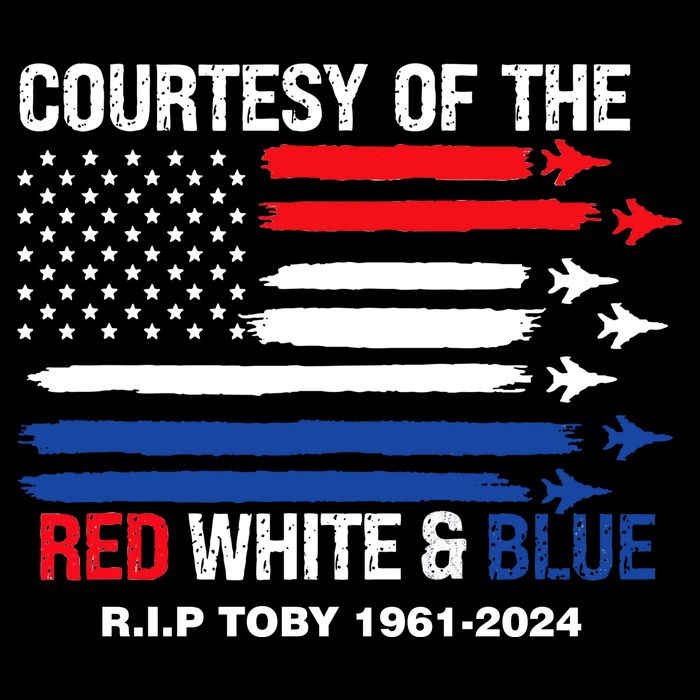Courtesy Of The Red White And Blue Rip Toby Baby Bodysuit