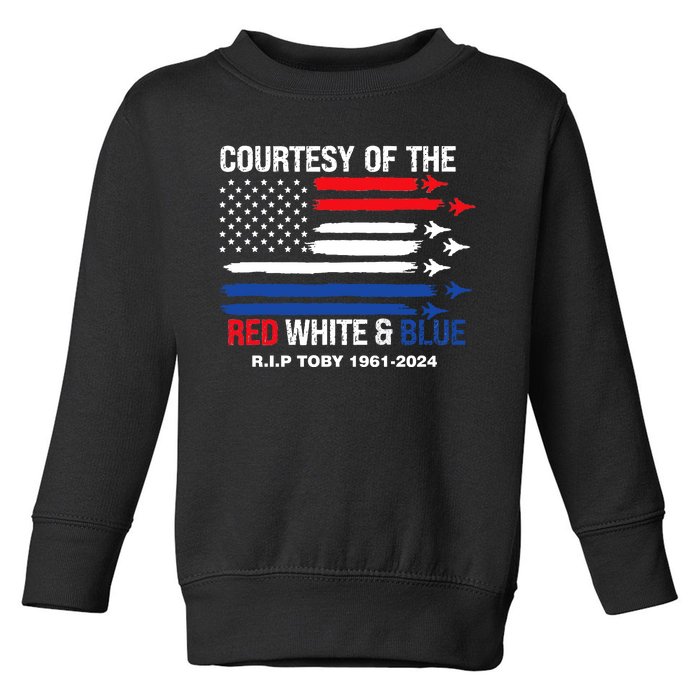 Courtesy Of The Red White And Blue Rip Toby Toddler Sweatshirt