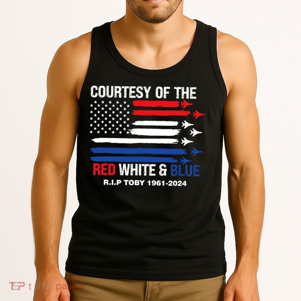 Courtesy Of The Red White And Blue Rip Toby Tank Top