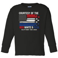 Courtesy Of The Red White And Blue Rip Toby Toddler Long Sleeve Shirt