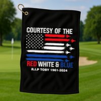 Courtesy Of The Red White And Blue Rip Toby Golf Towel