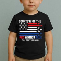 Courtesy Of The Red White And Blue Rip Toby Toddler T-Shirt