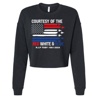 Courtesy Of The Red White And Blue Rip Toby Cropped Pullover Crew