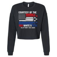 Courtesy Of The Red White And Blue Rip Toby Cropped Pullover Crew