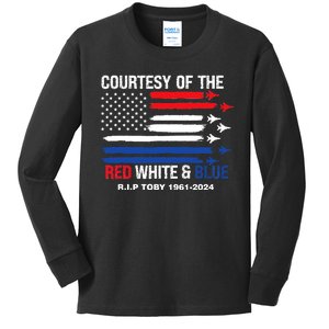 Courtesy Of The Red White And Blue Rip Toby Kids Long Sleeve Shirt