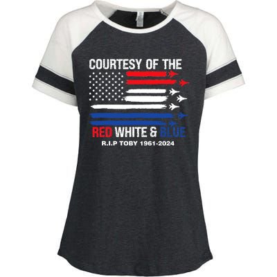 Courtesy Of The Red White And Blue Rip Toby Enza Ladies Jersey Colorblock Tee