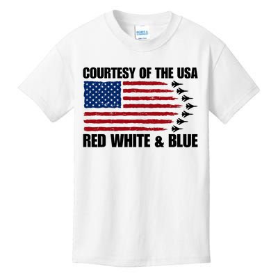 Courtesy Of The Usa Red White And Blue Kids T-Shirt