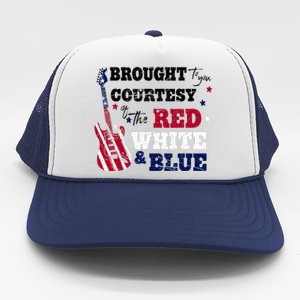 Courtesy Of The Red White And Blue Western Country Music Trucker Hat