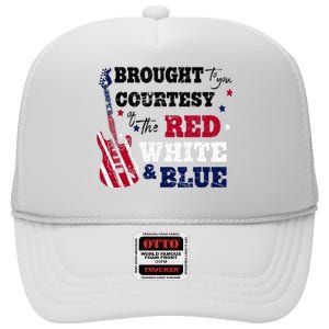 Courtesy Of The Red White And Blue Western Country Music High Crown Mesh Back Trucker Hat