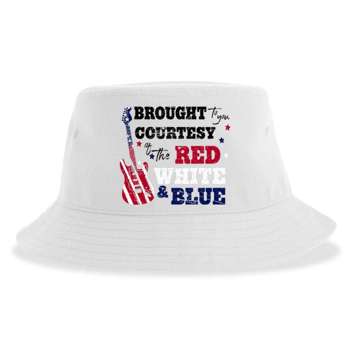 Courtesy Of The Red White And Blue Western Country Music Sustainable Bucket Hat