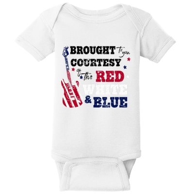 Courtesy Of The Red White And Blue Western Country Music Baby Bodysuit