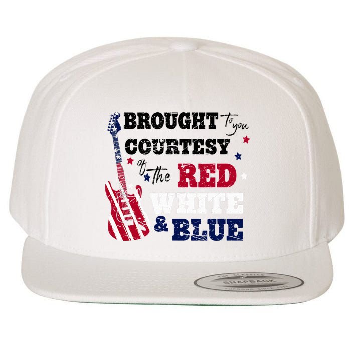 Courtesy Of The Red White And Blue Western Country Music Wool Snapback Cap