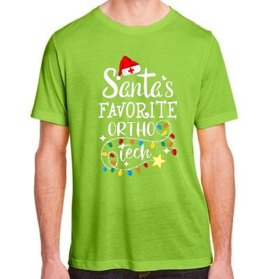 Christmas Orthopedic Technician Santa's Favorite Ortho Tech  Adult ChromaSoft Performance T-Shirt