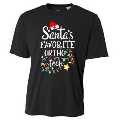 Christmas Orthopedic Technician Santa's Favorite Ortho Tech  Cooling Performance Crew T-Shirt