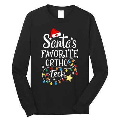 Christmas Orthopedic Technician Santa's Favorite Ortho Tech  Long Sleeve Shirt