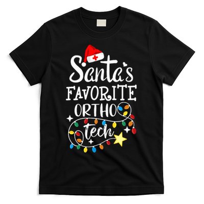 Christmas Orthopedic Technician Santa's Favorite Ortho Tech  T-Shirt