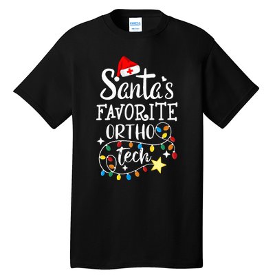 Christmas Orthopedic Technician Santa's Favorite Ortho Tech  Tall T-Shirt