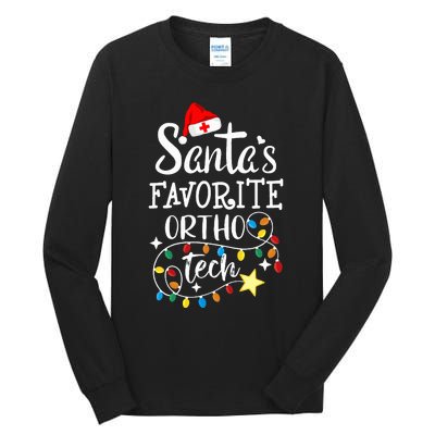 Christmas Orthopedic Technician Santa's Favorite Ortho Tech  Tall Long Sleeve T-Shirt