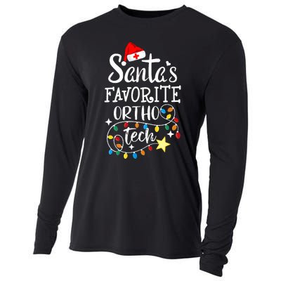 Christmas Orthopedic Technician Santa's Favorite Ortho Tech  Cooling Performance Long Sleeve Crew