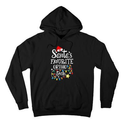 Christmas Orthopedic Technician Santa's Favorite Ortho Tech  Tall Hoodie