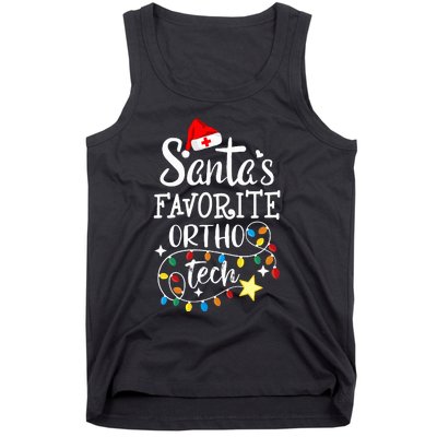 Christmas Orthopedic Technician Santa's Favorite Ortho Tech  Tank Top