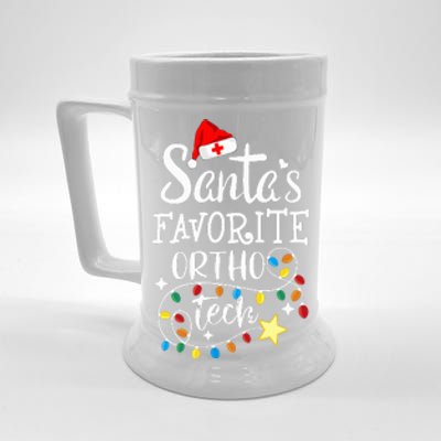 Christmas Orthopedic Technician Santa's Favorite Ortho Tech  Beer Stein