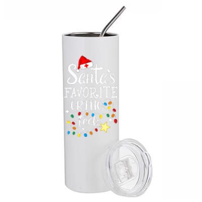 Christmas Orthopedic Technician Santa's Favorite Ortho Tech  Stainless Steel Tumbler