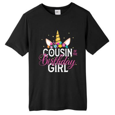 Cousin Of The Birthday Girl Father Gift Unicorn Birthday Tall Fusion ChromaSoft Performance T-Shirt