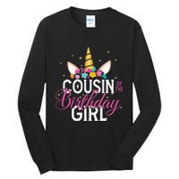 Cousin Of The Birthday Girl Father Gift Unicorn Birthday Tall Long Sleeve T-Shirt