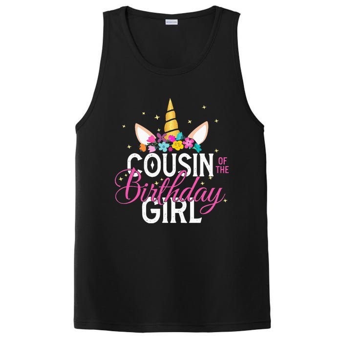 Cousin Of The Birthday Girl Father Gift Unicorn Birthday PosiCharge Competitor Tank