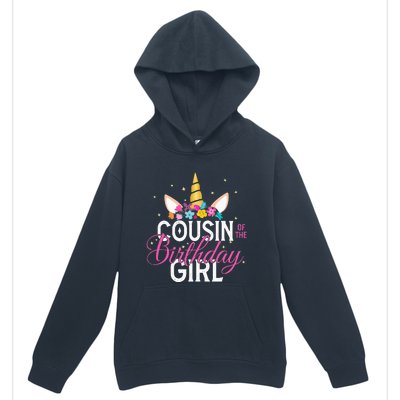 Cousin Of The Birthday Girl Father Gift Unicorn Birthday Urban Pullover Hoodie