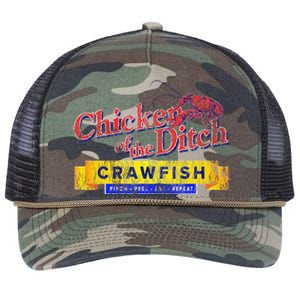 Chicken Of The Ditch Crawfishcrawfish Boil Retro Rope Trucker Hat Cap